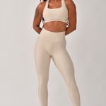Conjunto Legging Fitness Com Bolso Off White Pure