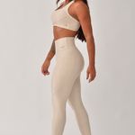 Conjunto Legging Fitness Com Bolso Off White Pure