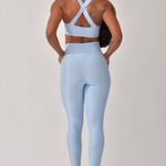 Conjunto Legging Fitness Com Bolso Azul Pure
