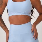 Conjunto Legging Fitness Com Bolso Azul Pure