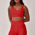Conjunto Bermuda Fitness Vermelho Aurora
