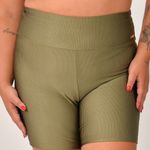 Short Plus Size Cintura Alta Verde Prada