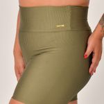 Short Plus Size Cintura Alta Verde Prada