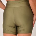 Short Plus Size Cintura Alta Verde Prada