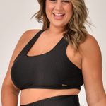 Top Plus Size Com Bojo Preto Prada