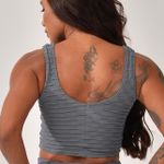 Top Fitness Com Bojo Cinza Jacar Tulipa