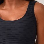 Top Fitness Com Bojo Preto Jacar Tulipa