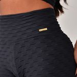 Legging Fitness Cintura Alta Preta Jacar Tulipa