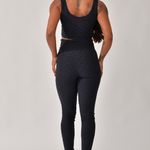 Conjunto Legging Fitness Cintura Alta Preto Jacar Tulipa