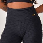 Conjunto Legging Fitness Cintura Alta Preto Jacar Tulipa