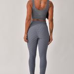 Conjunto Legging Fitness Cintura Alta Cinza Jacar Tulipa