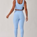 Conjunto Legging Fitness Cintura Alta Azul Bebê Jacar Tulipa