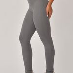 Legging Canelada Cós Alto Cinza Bela