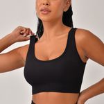 Conjunto Legging Canelada Cós Alto Preta Bela
