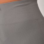 Legging Canelada Cós Alto Cinza Bela