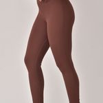 Legging Canelada Cós Alto Marrom Bela
