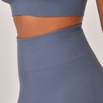 Conjunto Legging Canelada Cós Alto Azul Bela