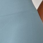 Conjunto Legging Canelada e Top Decote Azul Claro Bela