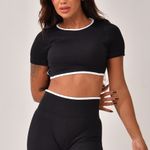 Conjunto Short Fitness Cintura Alta Preto Prime 