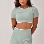 Conjunto Short Fitness Cintura Alta Verde Prime 