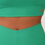 Conjunto Short Fitness Básico Verde Bandeira Light