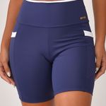 Bermuda Fitness Com Bolso Marinho Vibre