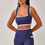 Conjunto Bermuda Fitness Com Bolso Marinho Vibre