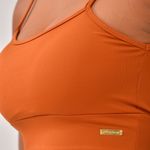 Top Fitness Com Alcinha Caramelo Back