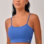 Top Fitness Com Bojo Alcinha Azul Back