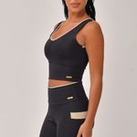 Conjunto Bermuda Fitness Com Bolso Preto Force
