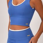 Conjunto Legging Fitness Com Bolso Azul Force