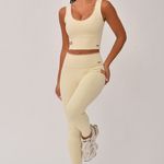 Conjunto Legging Fitness Com Bolso Bege Force