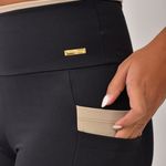 Conjunto Legging Fitness Com Bolso Preto Force