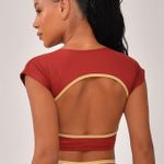 Cropped Com Manga Marsala Rise 