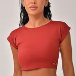 Cropped Com Manga Marsala Rise 