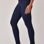 Legging Fitness Marinho Jacquard Crochê