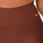 Short Fitness Marrom Jacquard Crochê