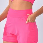 Short Fitness Duplo Com Bolso Rosa Tree