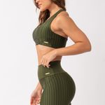 Conjunto Bermuda Fitness Verde Escuro Pulse