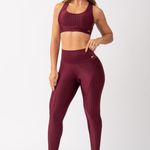Conjunto Legging Fitness Vinho Pulse