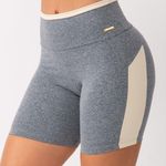 Bermuda Fitness Cinza e Off White Ultra