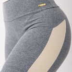 Bermuda Fitness Cinza e Off White Ultra