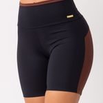 Bermuda Fitness Preto e Marrom Ultra