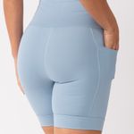 Bermuda Alta Compressão Com Bolso Azul Run