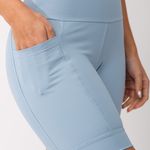 Bermuda Alta Compressão Com Bolso Azul Run