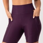 Bermuda Fitness Com Bolso Roxo Pure