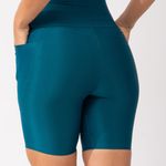 Bermuda Fitness Com Bolso Azul Petróleo Pure