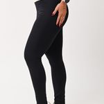 Legging Alta Compressão Preta e Off White Horizon