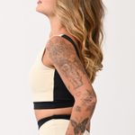 Top Alta Sustentação Preto e Off White Horizon