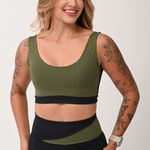 Top Alta Sustentação Preto e Verde Horizon